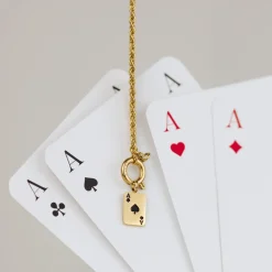 Aced Rope Chain Necklace Set Gold