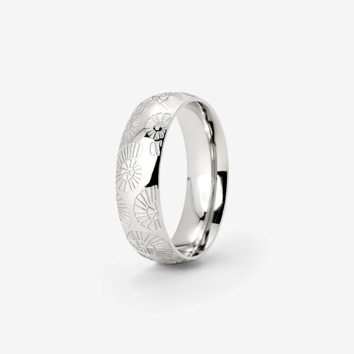 Ammonite Shell Ring Silber