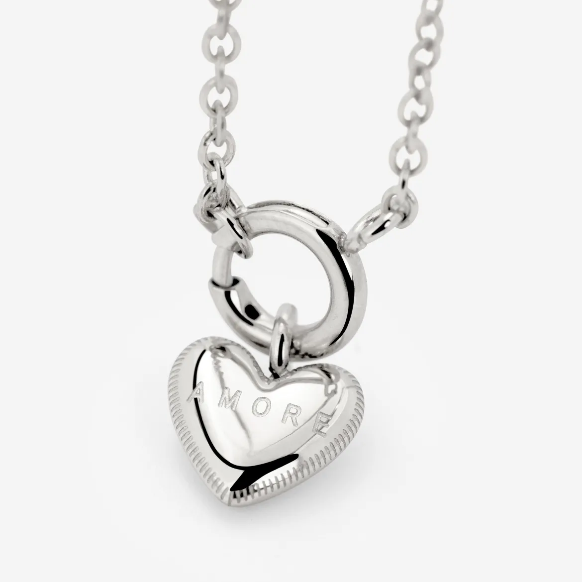 Amore Mio Classic Chain Necklace Set Silber