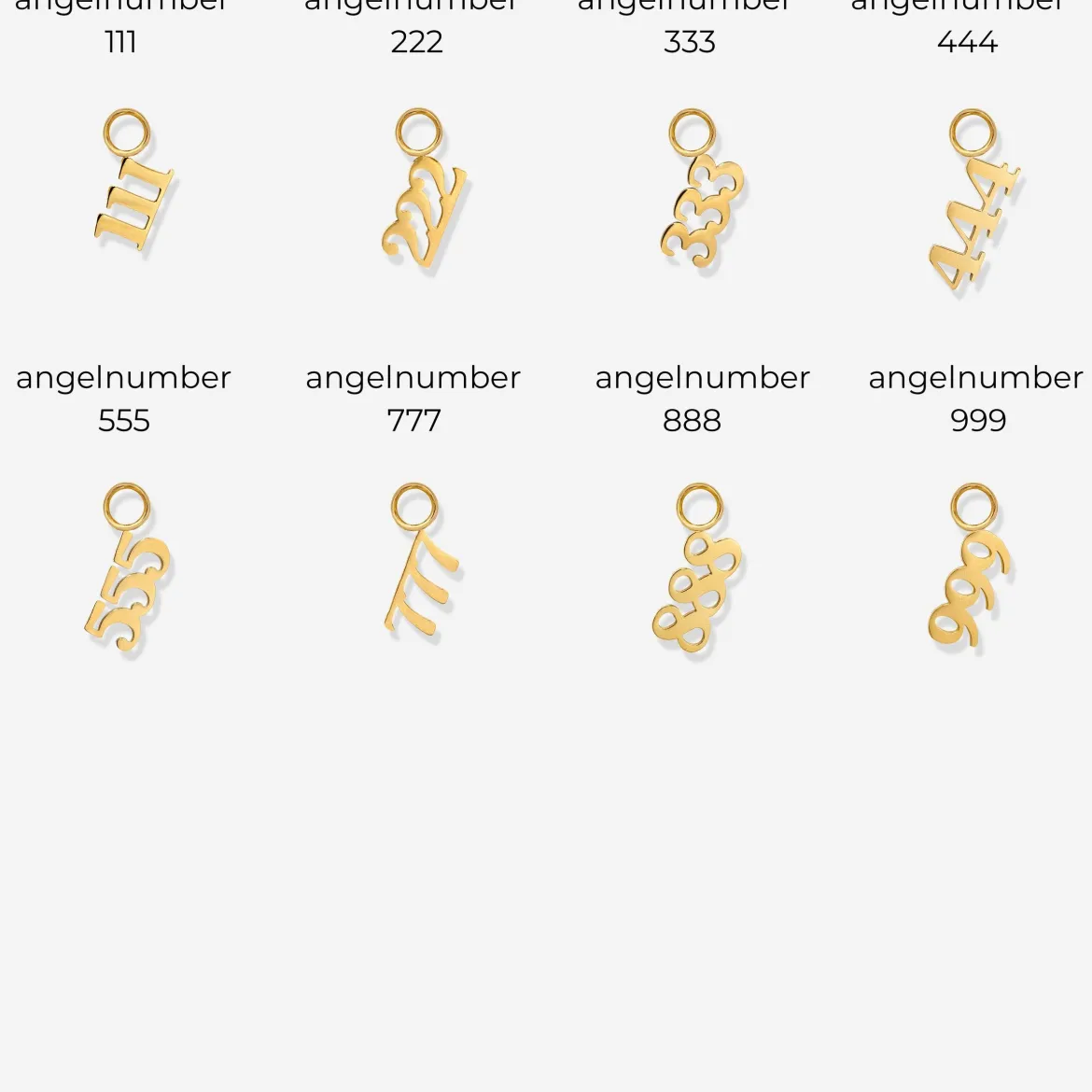 Angel Number Hoop Set Small