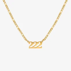 Angel Number Necklace Gold - 111