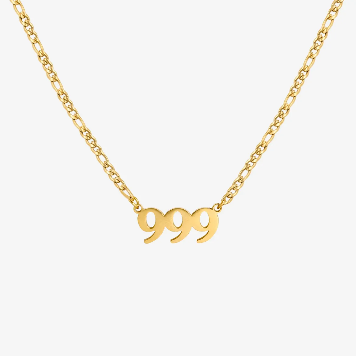 Angel Number Necklace Gold - 111