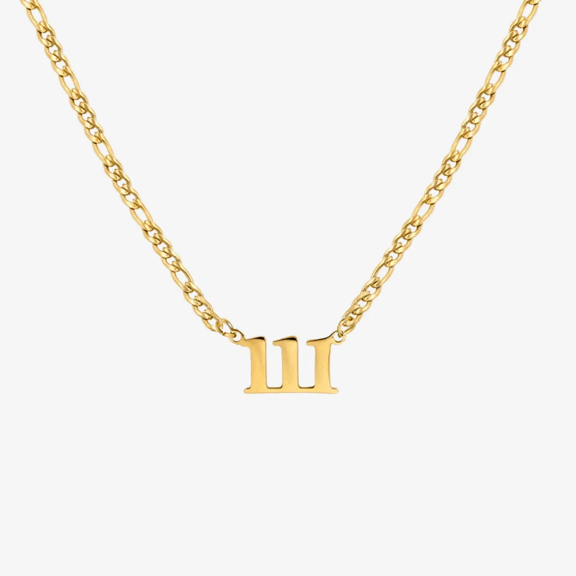 Angel Number Necklace Gold - 111