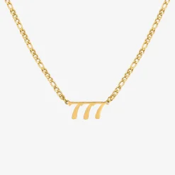 Angel Number Necklace Gold 777