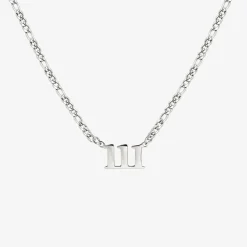 Angel Number Necklace Silber 111