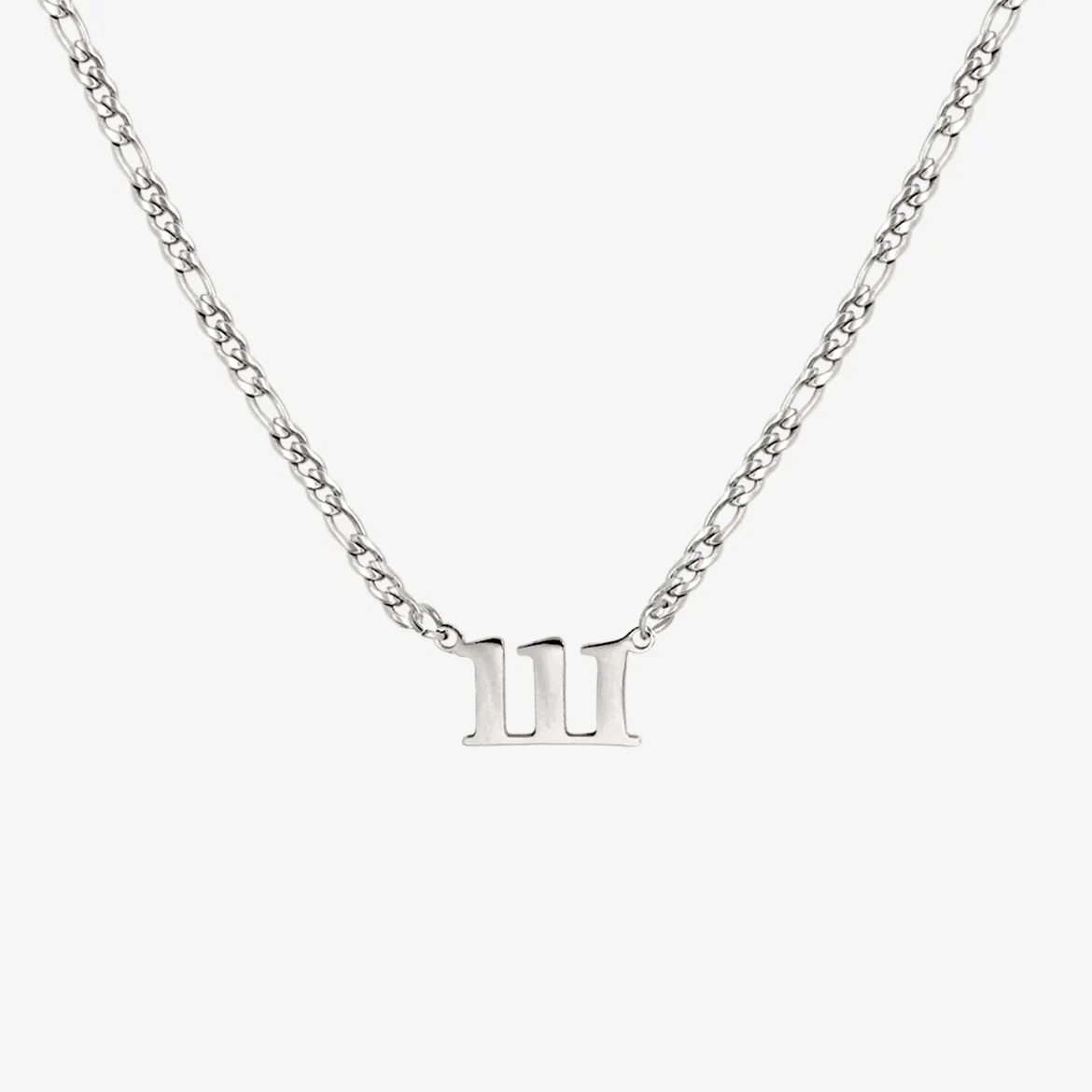 Angel Number Necklace Silber 111