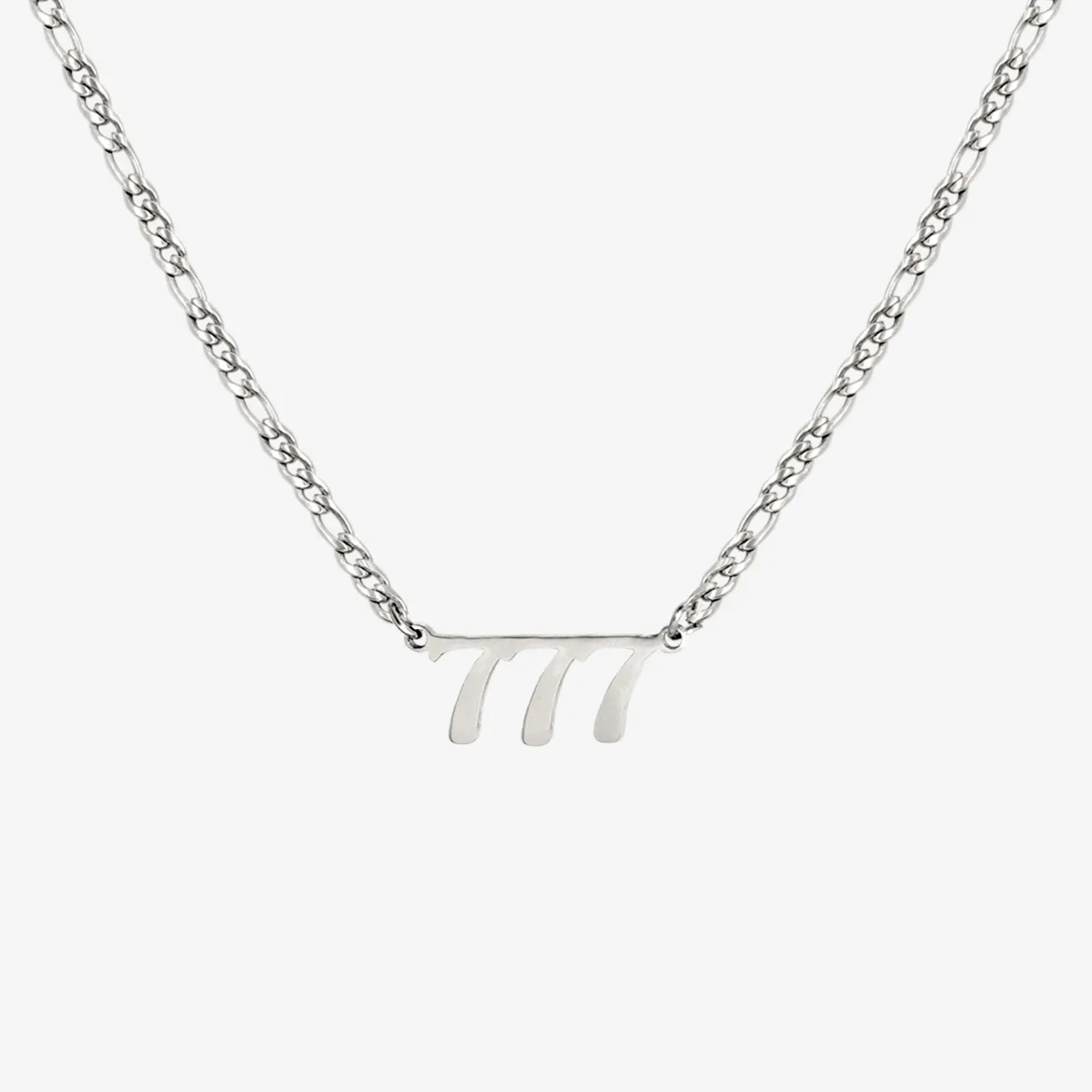 Angel Number Necklace Silber 777