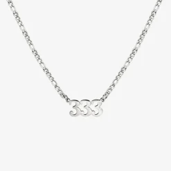Angel Number Necklace Silber 333
