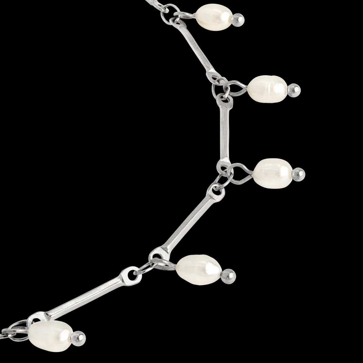 Annes Authentic Pearl Choker Silber