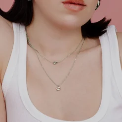 Aquarius Bubble Necklace Silber
