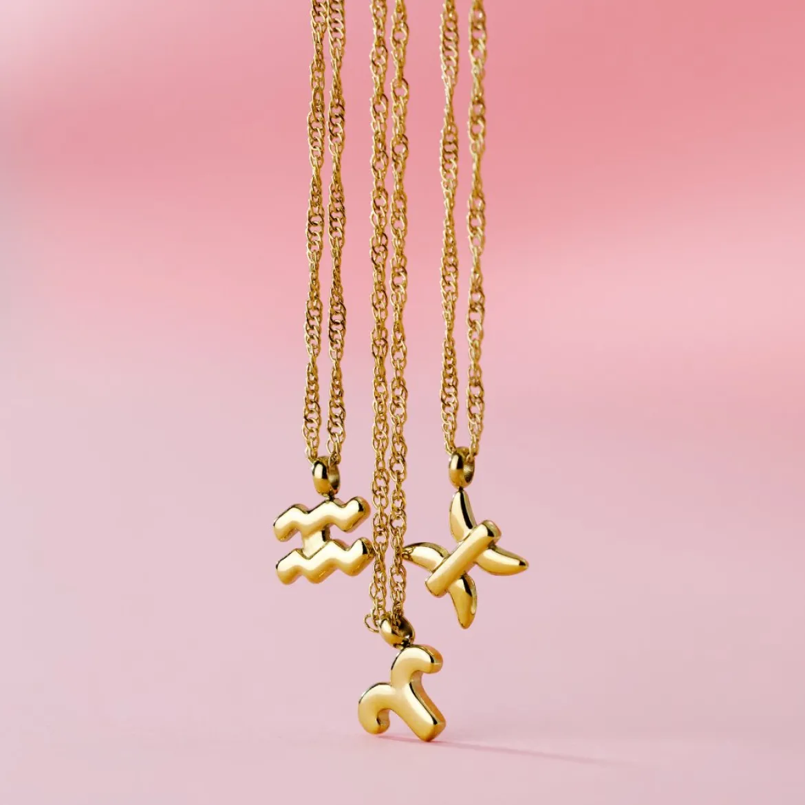 Aquarius Bubble Necklace Gold