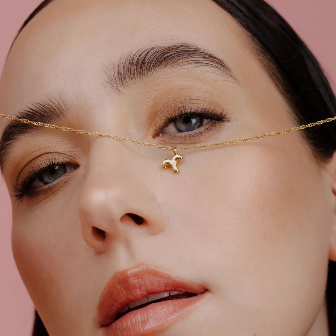 Aries Bubble Necklace Gold