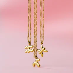 Aries Bubble Necklace Roségold