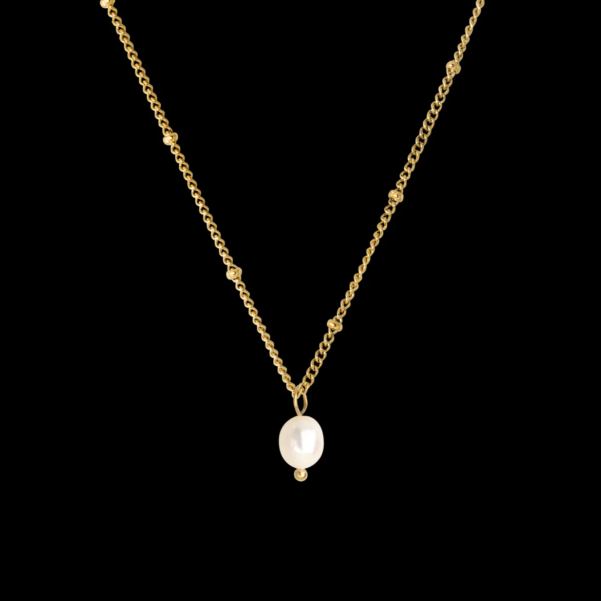 Baby Pearl Necklace Gold