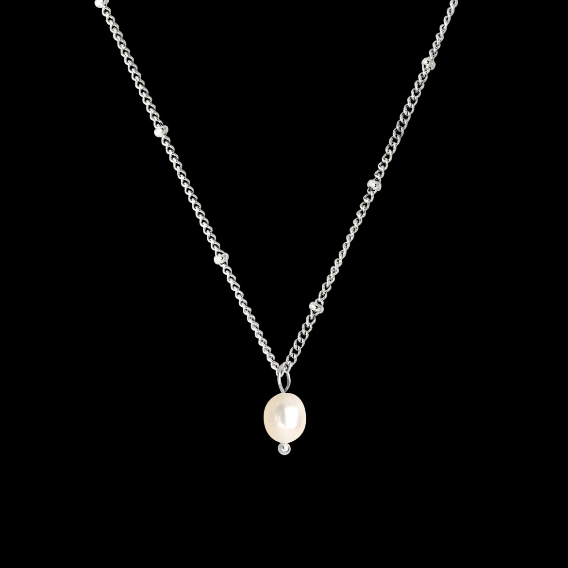 Baby Pearl Necklace Silber