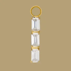 Baguette Bundle Hoop Set Small Gold