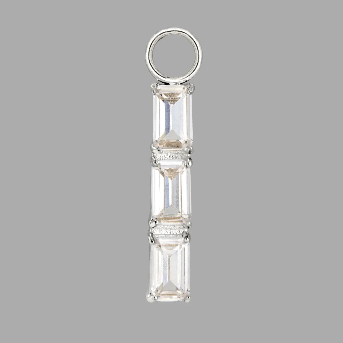 Baguette Bundle Hoop Set Small Silber
