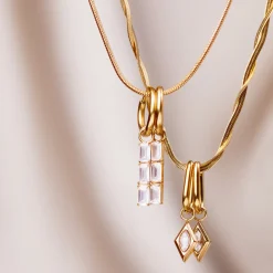 Baguette Bundle Hoop Set Small Roségold