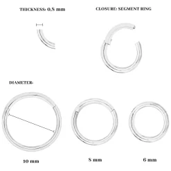 Basic Click Piercing Ring Silber