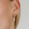 Bezel Bling Hoop Set Small Silber