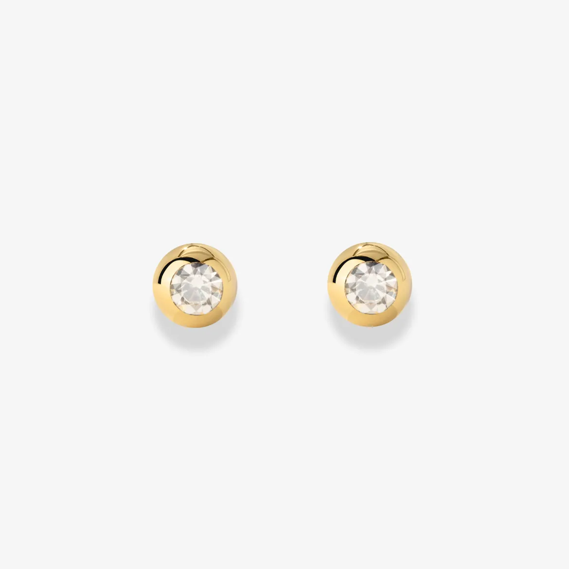 Bezel Bling Studs Gold