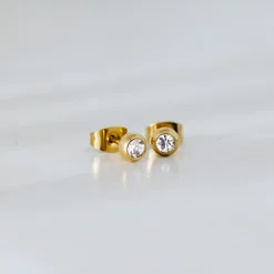 Bezel Bling Studs Roségold