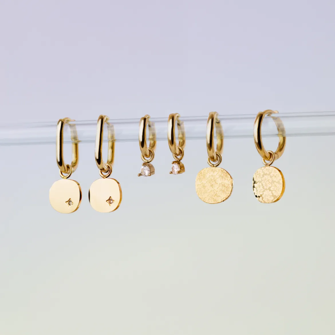 Blanco Lumbre Hoop Set Baby Gold