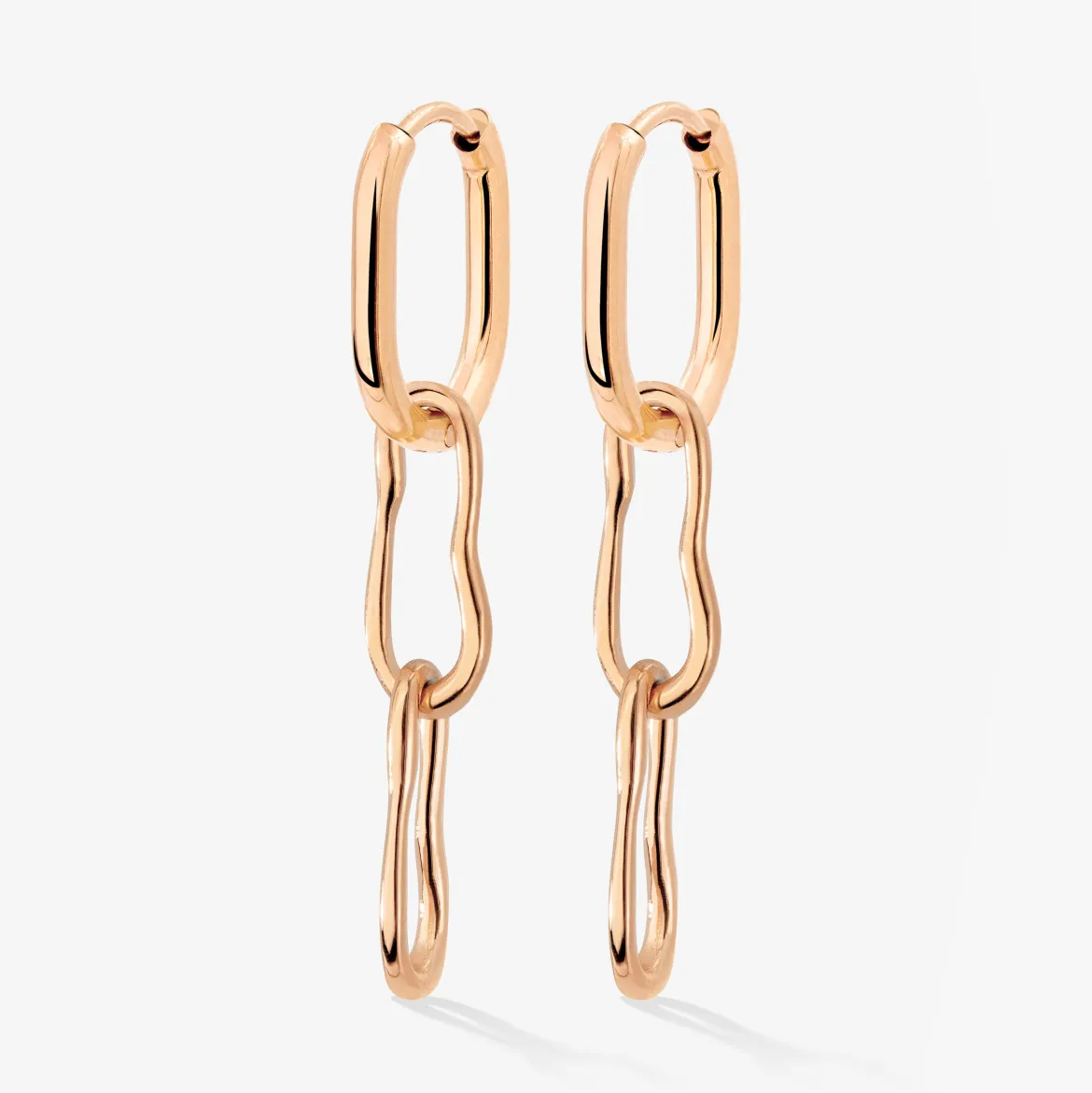 Blending Duo Oval Hoop Set Baby Roségold