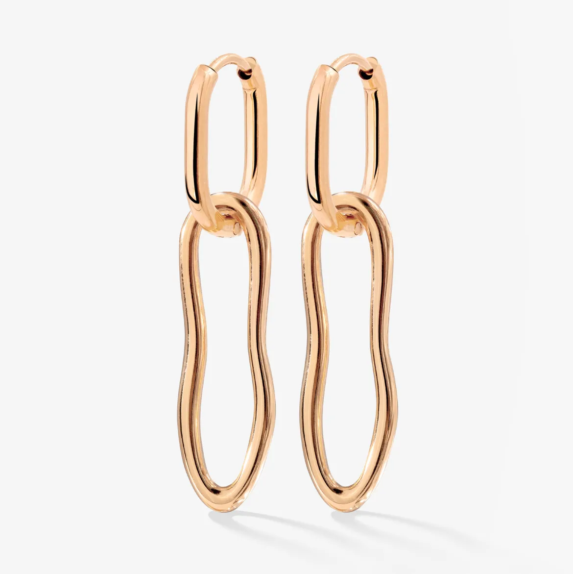 Blending Shapes Oval Hoop Set Baby Roségold