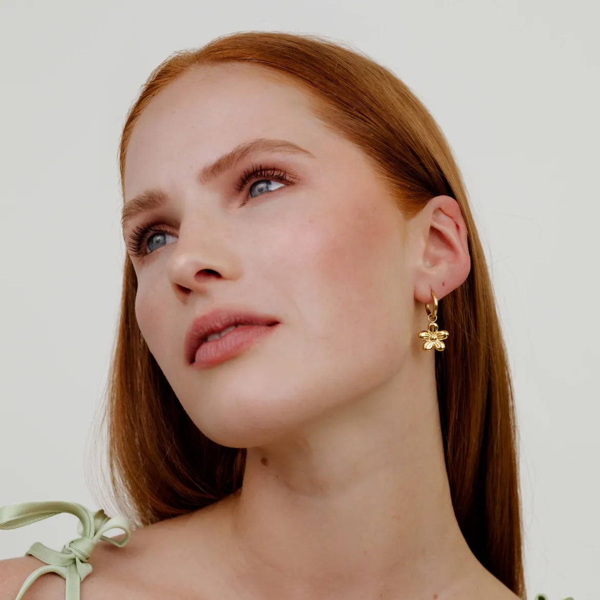 Blossom Hoop Set Small Gold