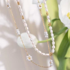 Blossom Pearl Choker Gold
