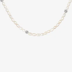 Blossom Pearl Choker Silber