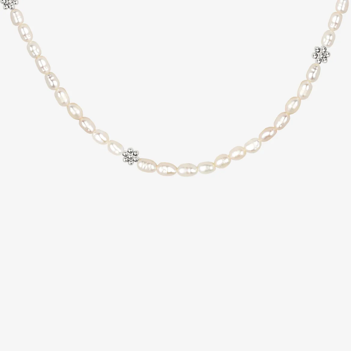 Blossom Pearl Choker Silber