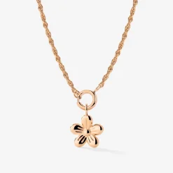 Blossom Rope Chain Necklace Set Roségold