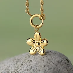 Blossom Rope Chain Necklace Set Roségold