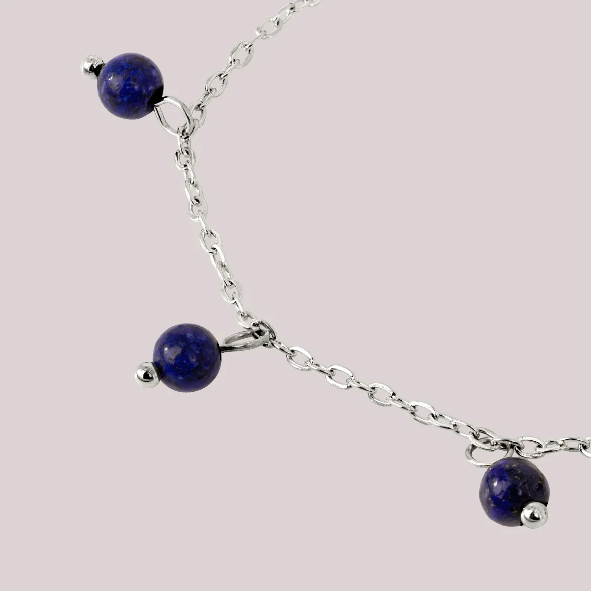Blue Bay Anklet Silber