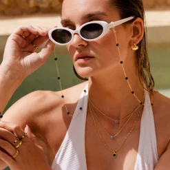 Blue Bay Sunglasses Chain Gold