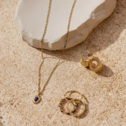 Blue Breeze Necklace Gold
