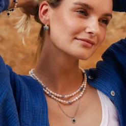 Blue Breeze Necklace Silber