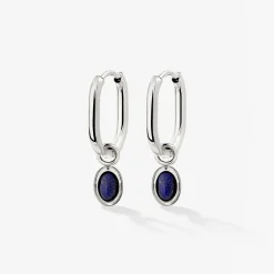 Blue Breeze Oval Hoop Set Baby Silber
