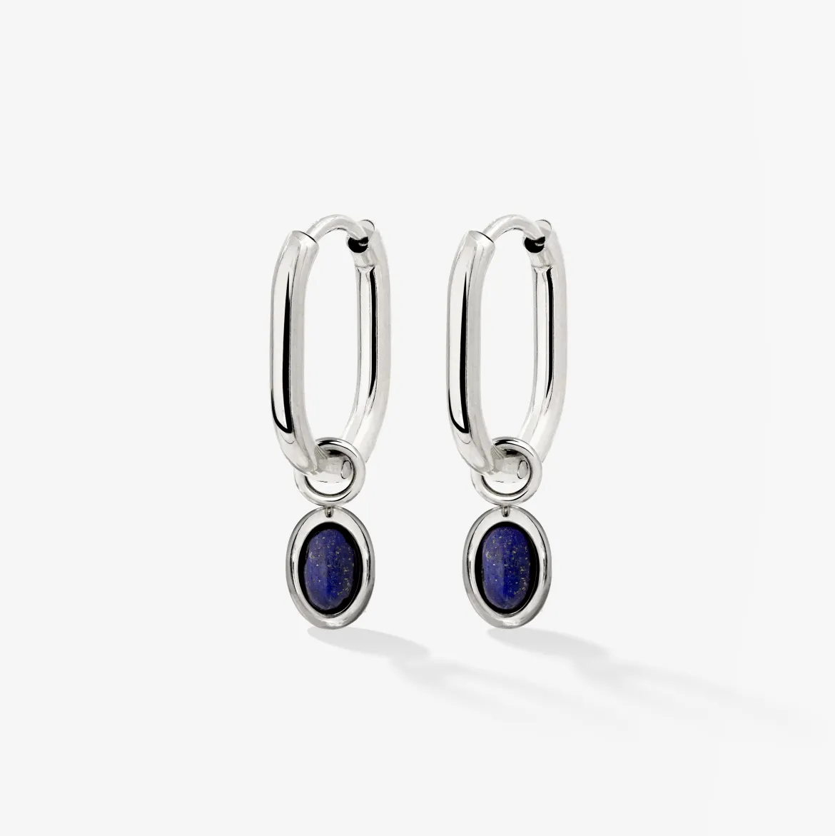 Blue Breeze Oval Hoop Set Baby Silber