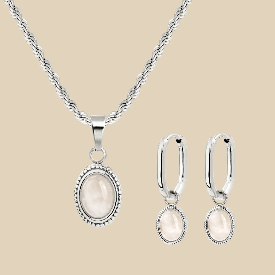 Blush Quartz Bundle Silber