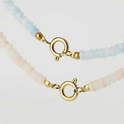 Blushstone Charm Necklace Silber
