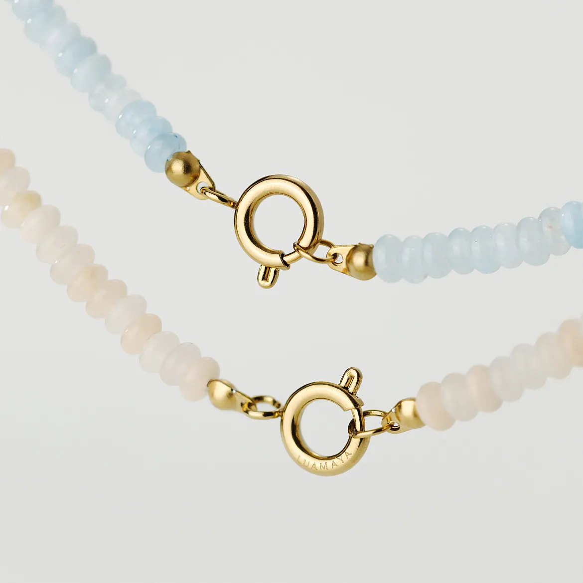 Blushstone Charm Necklace Silber