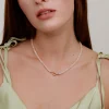 Blushstone Charm Necklace Roségold