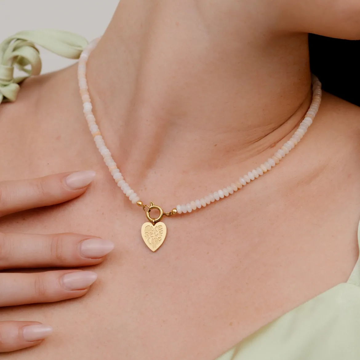 Blushstone Charm Necklace Set