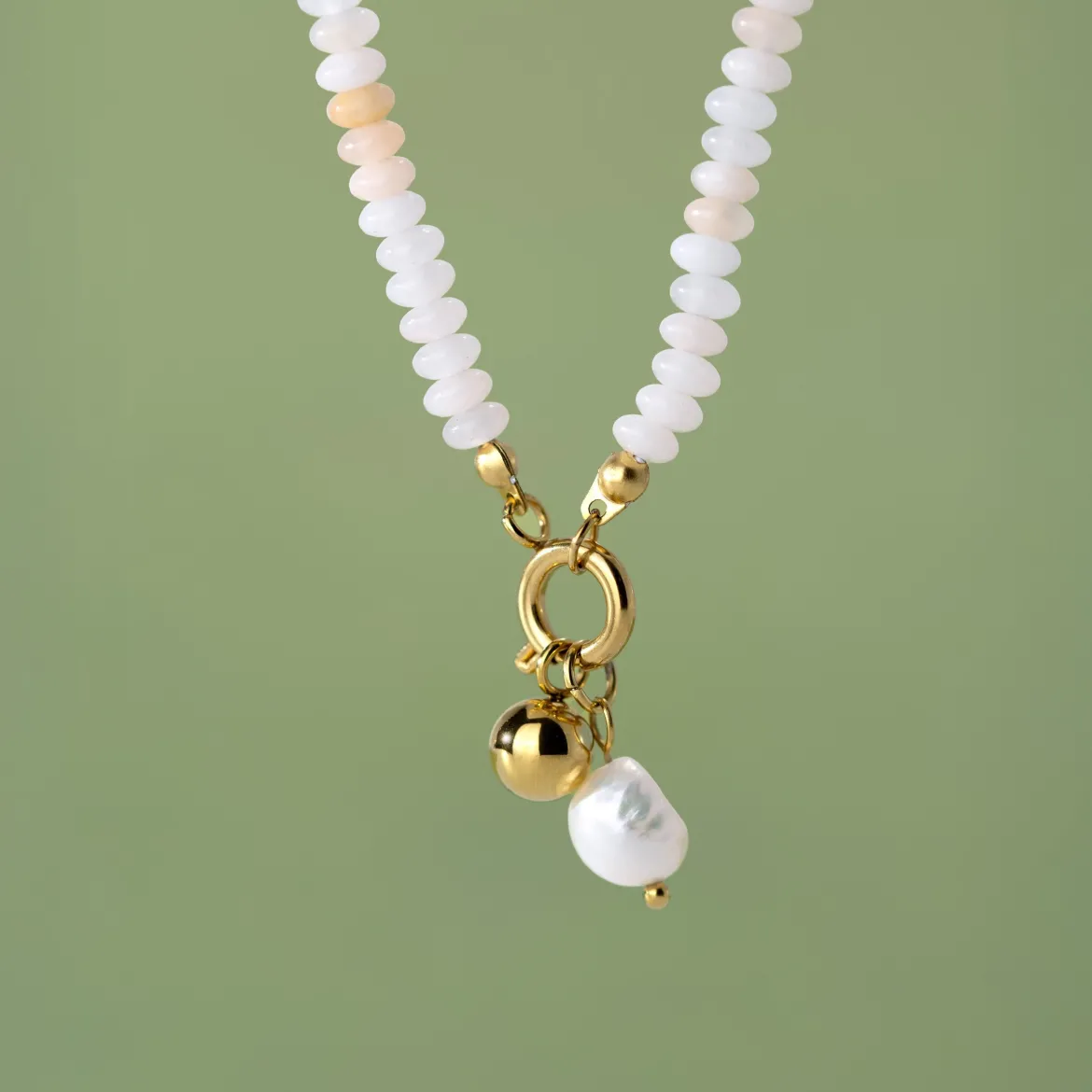Blushstone Charm Necklace Set