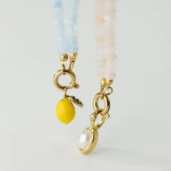 Blushstone Charm Necklace Set