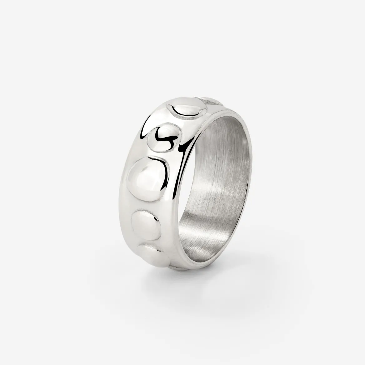 Boho Beads Ring Silber
