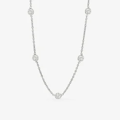 Boho Coin Necklace Silber